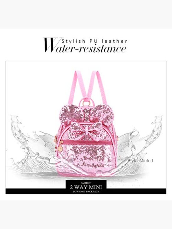 Mini Backpack Bowknot Polka Dot Convertible Shoulder Bag Cute Daypack main image 4